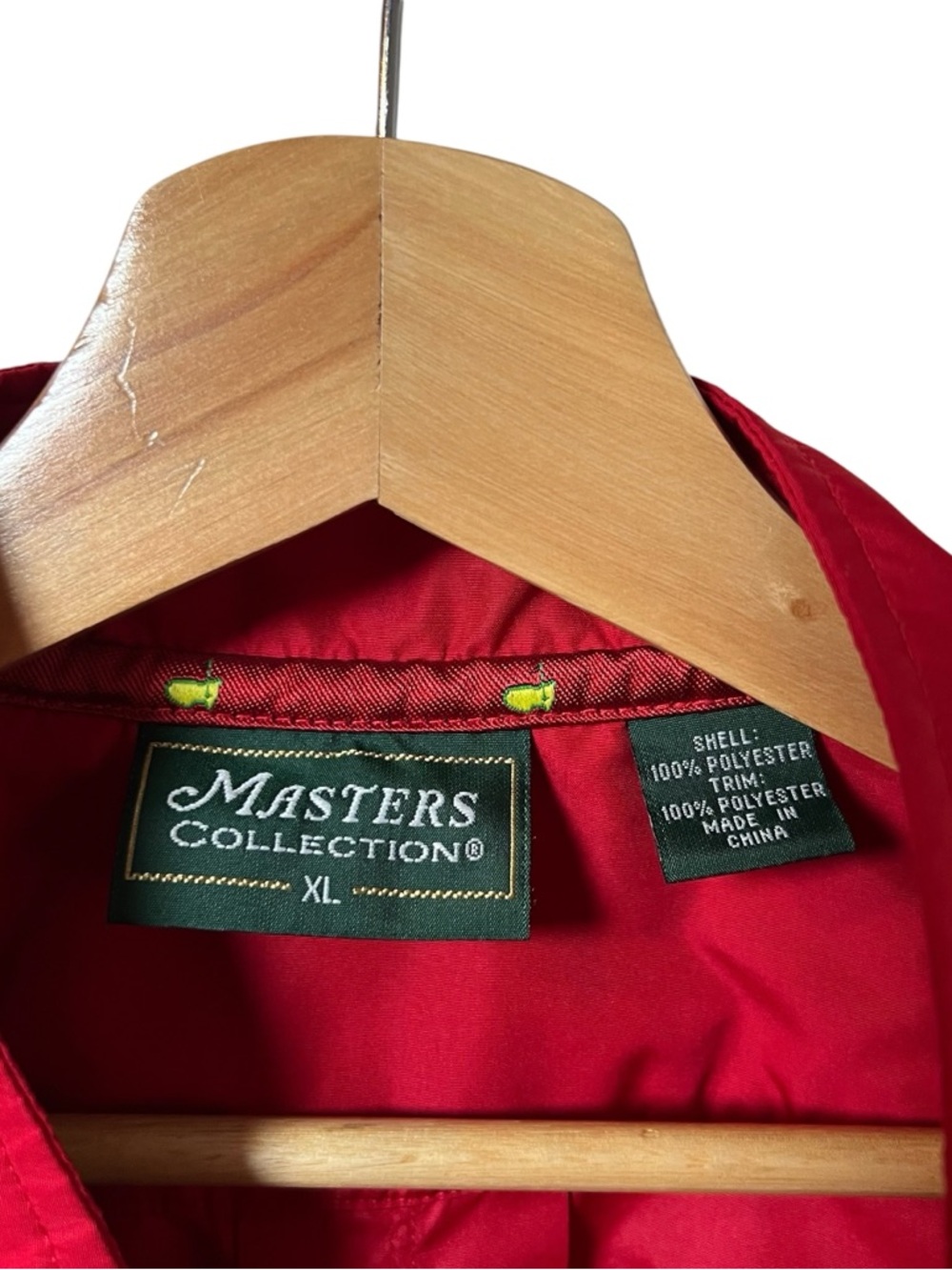 Masters Collection Windbreaker Mens XL Red Long Sleeve 1/4 Snap Pullover Golf - Picture 5 of 12